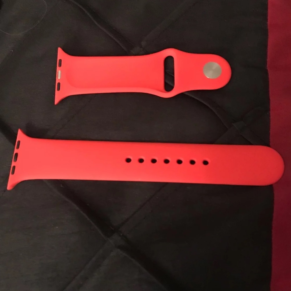 Red silicone 42mm band for Apple Watch